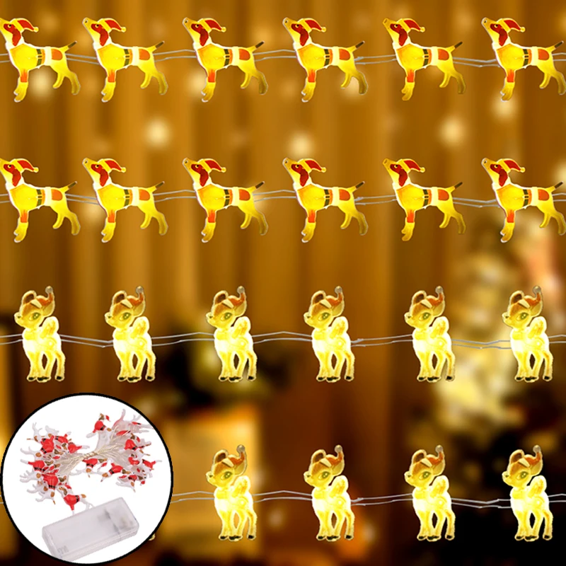 

2M 20LED Christmas LED Lights String Garland Christmas Tree Hanging Lighting Navidad New Year Holiday Fairy Light for Room Decor