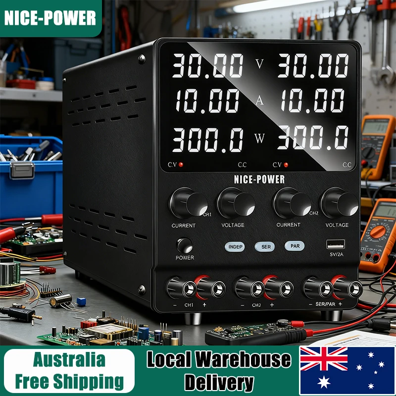 Dual-Channel 30V 10A 300W DC Power Supply 3-modes PAR SER INDEP Switching Power Supply Series Parallel Output Source Repai - 1