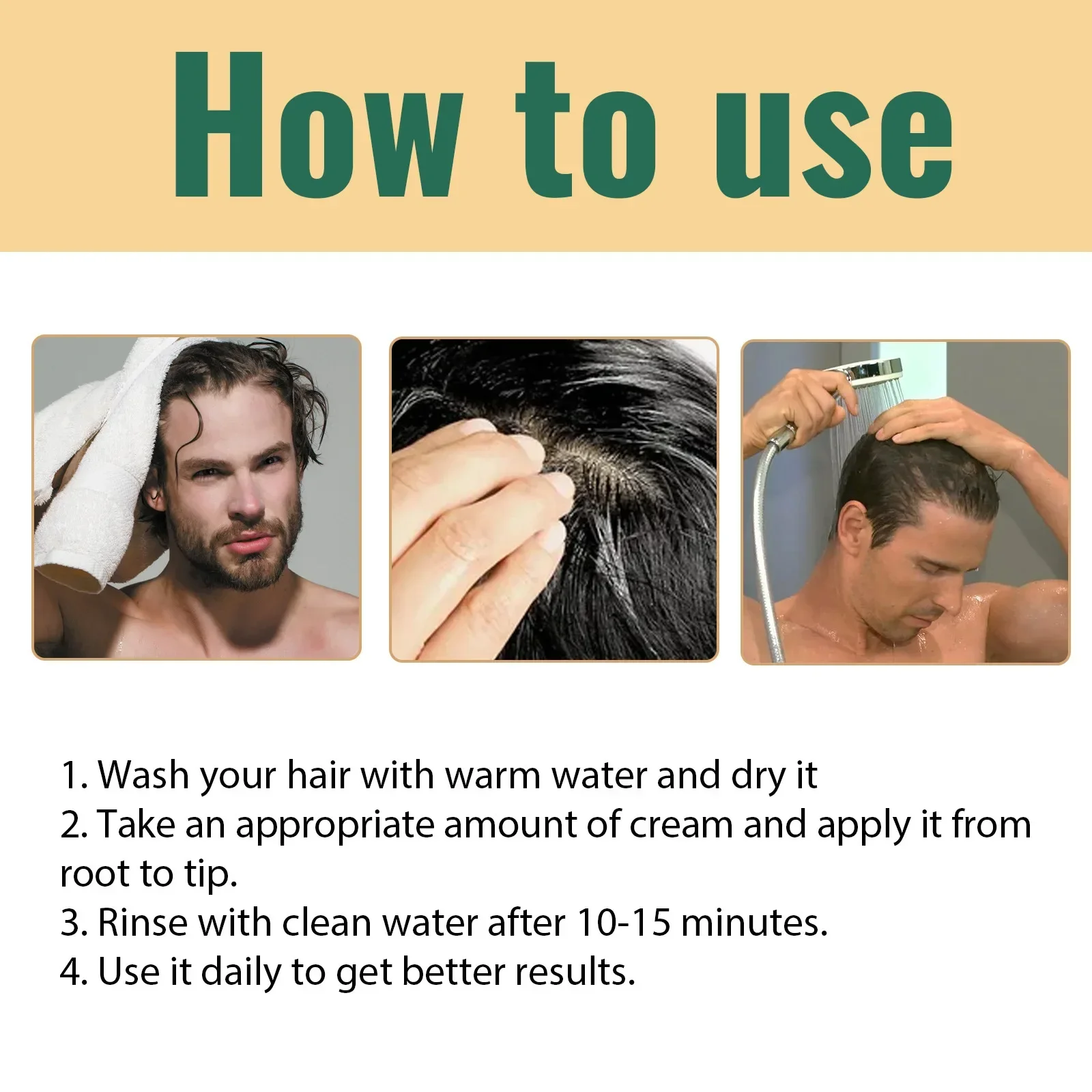 Hair Growth Cream Anti Hair Loss Baldness Scalp Treatment Prevent Dry Thinning Nourishing Repairing Men Strengthening Cream