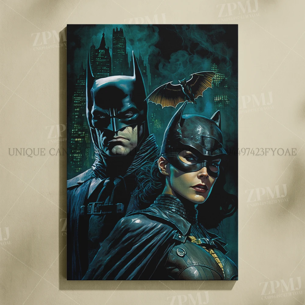 Justice League Superhero Batman Wall Art - Canvas Home Decor Poster Prints