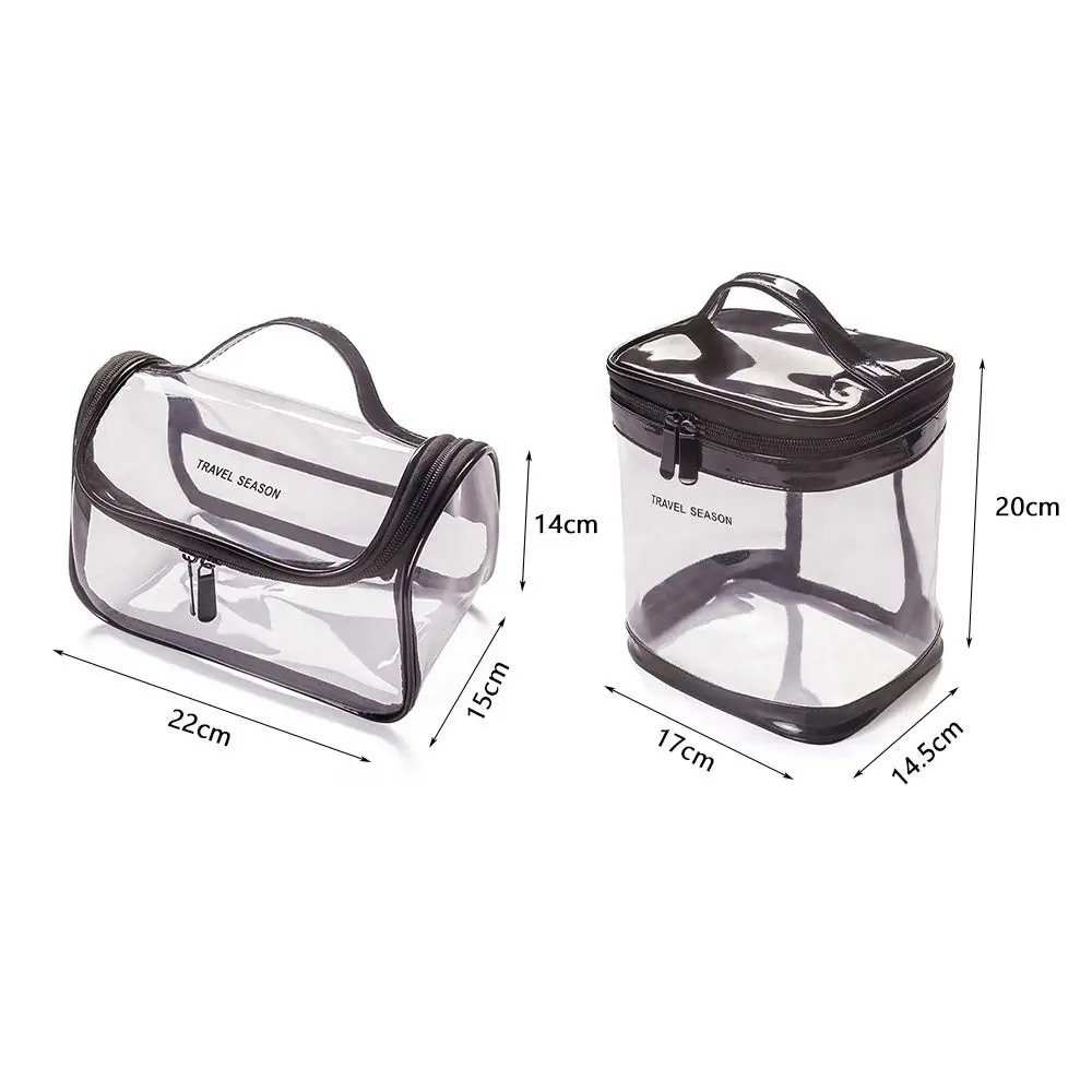 PVC Cosmetic Bag Large Capacity Transparent Toiletry Bag Travel Organizer Multifunctional Storage Makeup Bag Daily Storage
