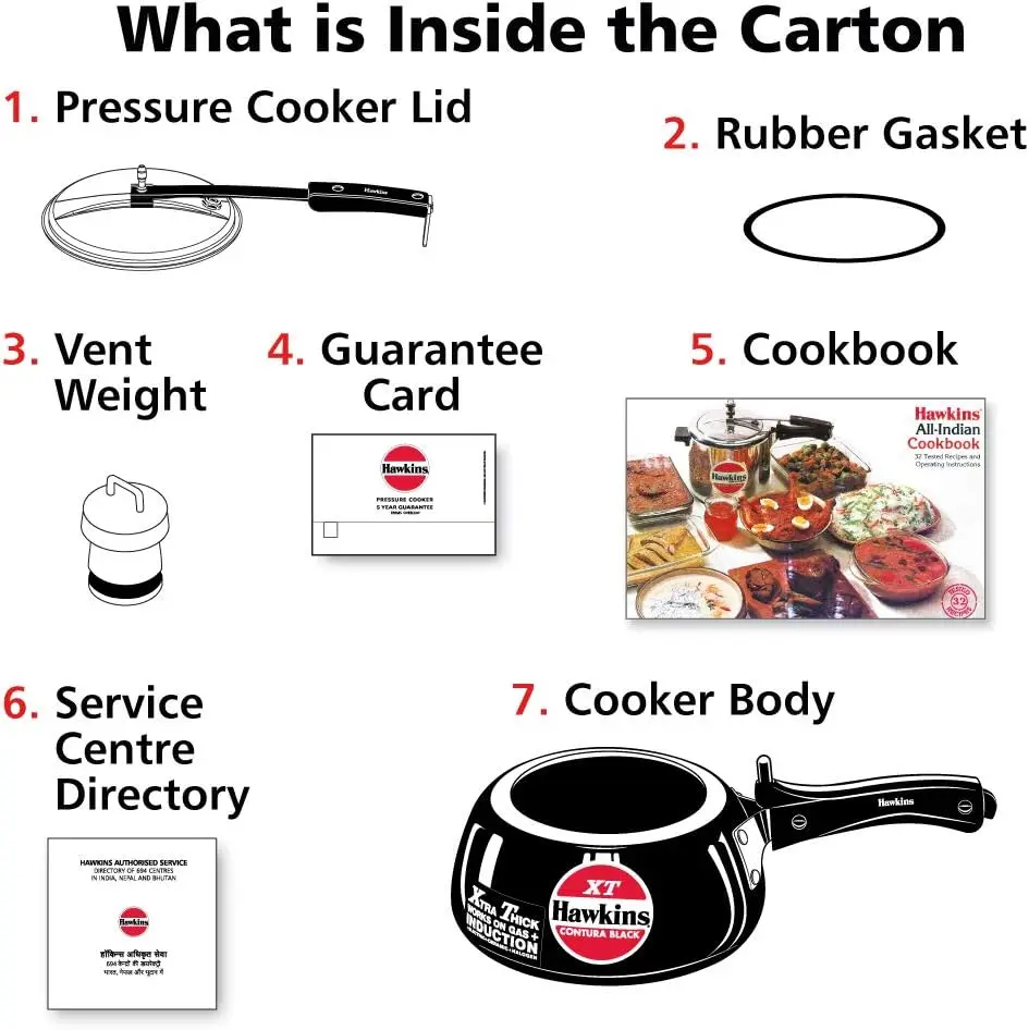 Contura CXT20 Extra Thick Hard Anodised Pressure Cooker for Gas,Induction and Electric Stoves, 2 litres, Black 5