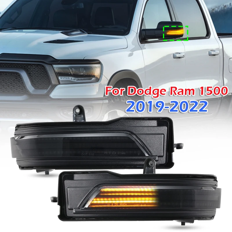 

2pcs/set LED Car Rearview Mirror Light Sequential Dynamic Turn Signal Indicator Lights for Dodge Ram 1500 2019-2022