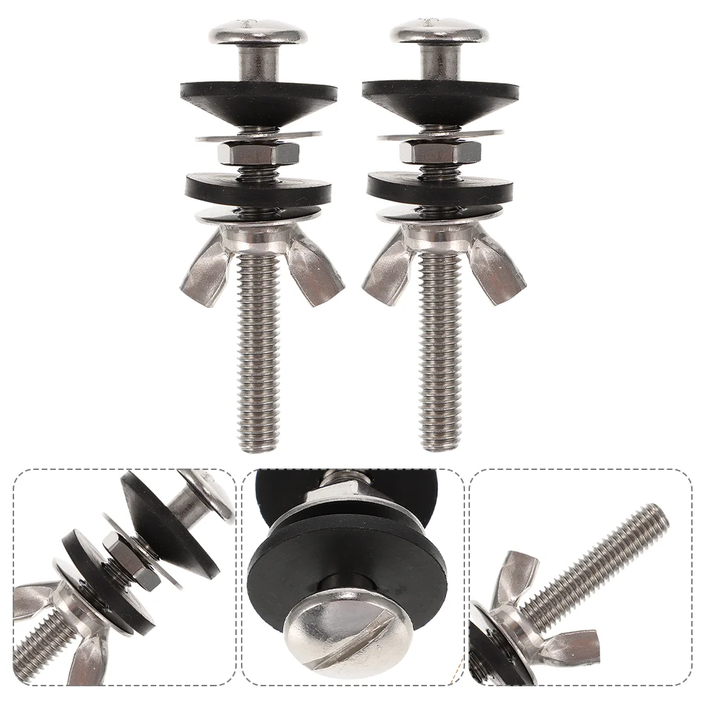 

2 Pcs Toilet Seat Hinge Bolts Closestool Fixing Screws Bathroom Toilet Screws