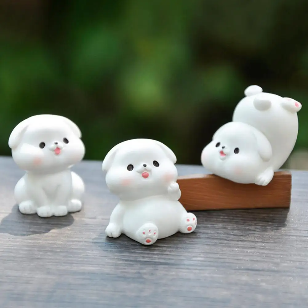 

Противоударная мини-кукла в форме животного, Реалистичная белая кукла в виде собаки, настольное украшение