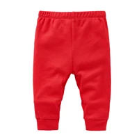 2 Pieces Set 100% Cotton Baby Rompers Red Pink Pants Blank Colors Kids Trousers Plain Newborn Clothing Muslin Bodysuit Clothes 5