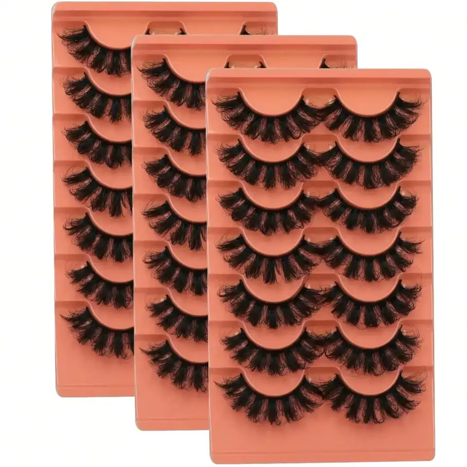 21 Pairs Fluffy Faux Mink Wispy Lashes