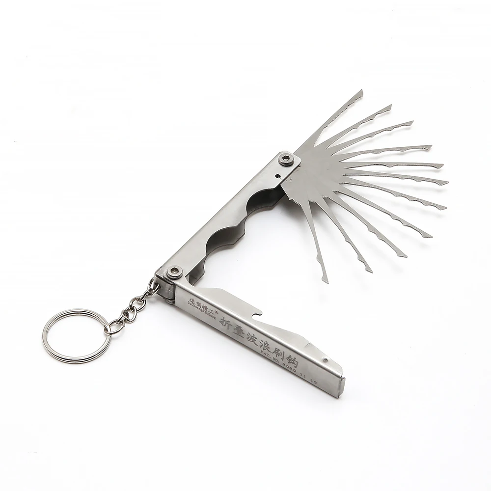 

11Pcs Folding Crescent Lock Push Hook Repair Tool Set For Professional Locksmith Supplies Hardware Quick Release Tools