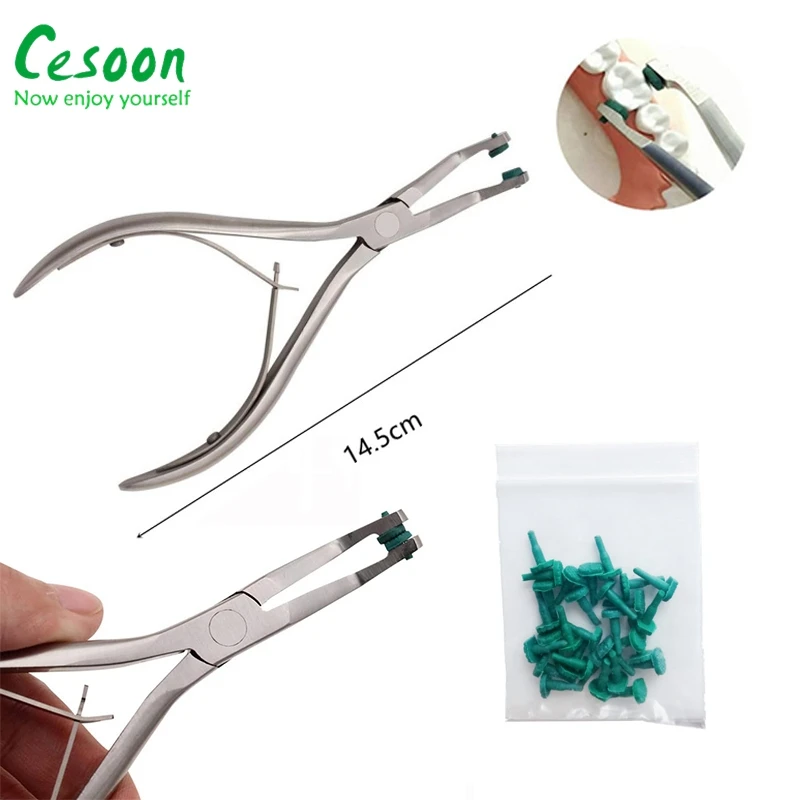 

Dental Crown Plier With Green Rubber Tipped Dentistry Surgical Plier Stainless Steel Temporary Teeth Removal Pliers Dentist Tool