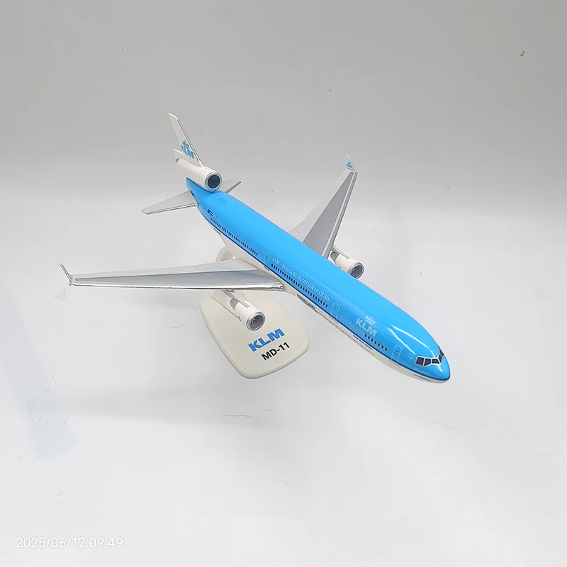 MD-11 항공 ABS 플라스틱 비행기 모형 장난감, 수집용 비행기 모형 장난감, KLM MD11, 1:200 체중계