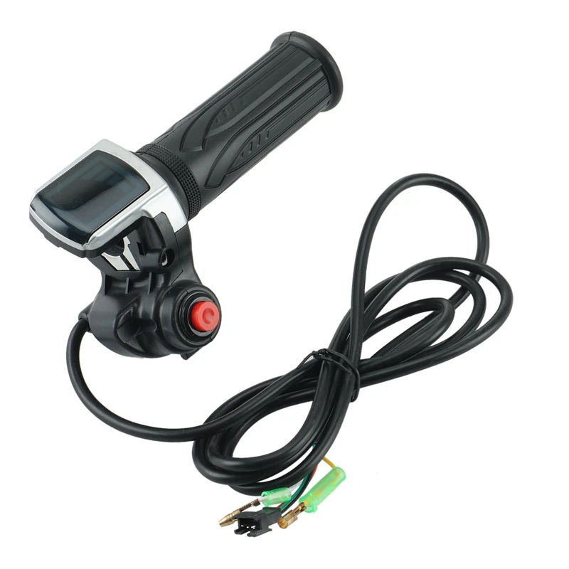 

2X 36V Electric Bicycle Scooter Speed Throttle Grip LCD Display With Switch Twist Throttle Accelerator Handlebar Grip