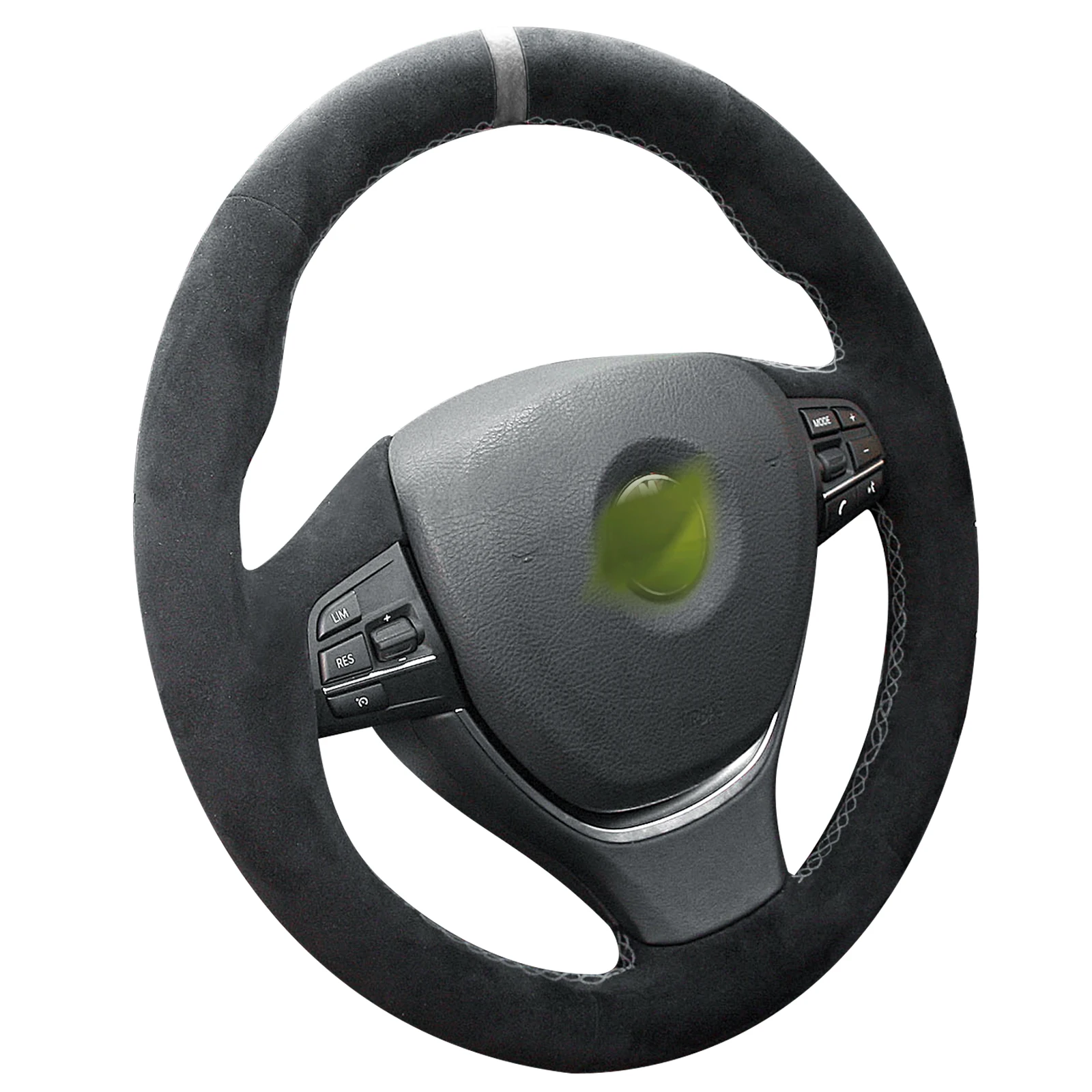 

Alfanxi Hand Stitch Alcantara Steering Wheel Cover Compatible with BMW 5 6 7Series M5 F10 F11 F07 F12 F13 F06 F01 F02