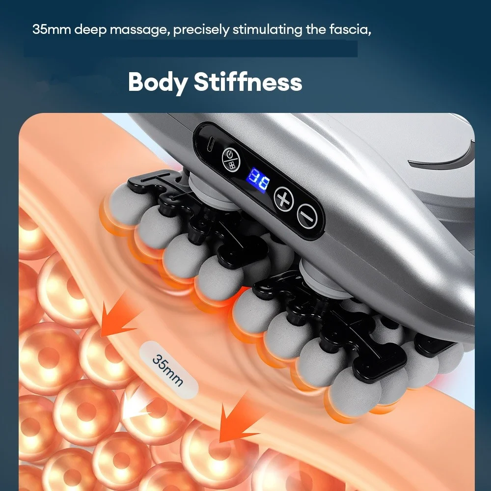 48-Heads Fascia Gun High-Frequency Vibration Body Massage Gun Back Waist Massager Neck Shoulder Massager Muscle masajeador