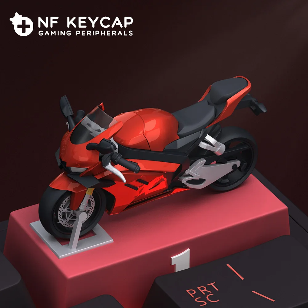 현실적인 ZX820rr 오토바이 3D 키캡, MX 스위치용 커스텀 기계식 키보드 키캡, 오토바이 장식, 바이커와 게이머를 위한 선물