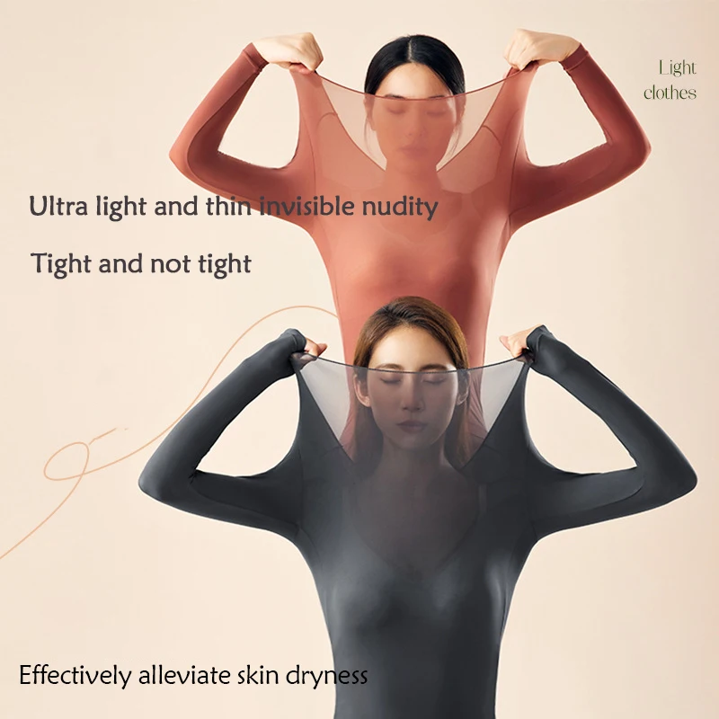 Thermal Underwear Sets Women 2 Pieces Seamless Long Johns Highly Elastic Autumn Winter for Women thermal underwear sets