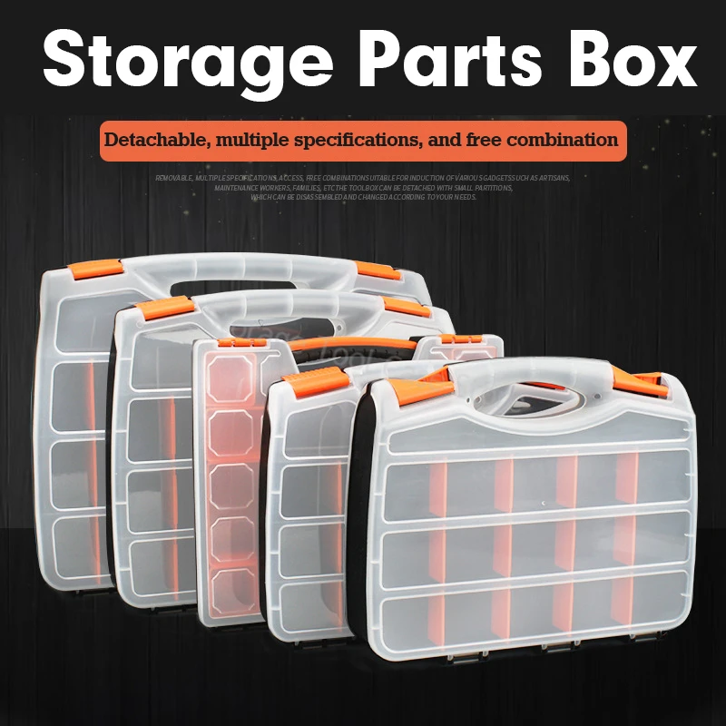 Small Parts Organizer Plastic Tool Box Potable Hardware Storage Case Screws  Organizer Household Electrician Repair Box Tool Case