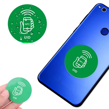 RFID 125KHz T5577 Rewritable Sticker Keytag Anti Metal Interference Label Writable Key Token Tag Card Duplicate Clone NFC Tags 1