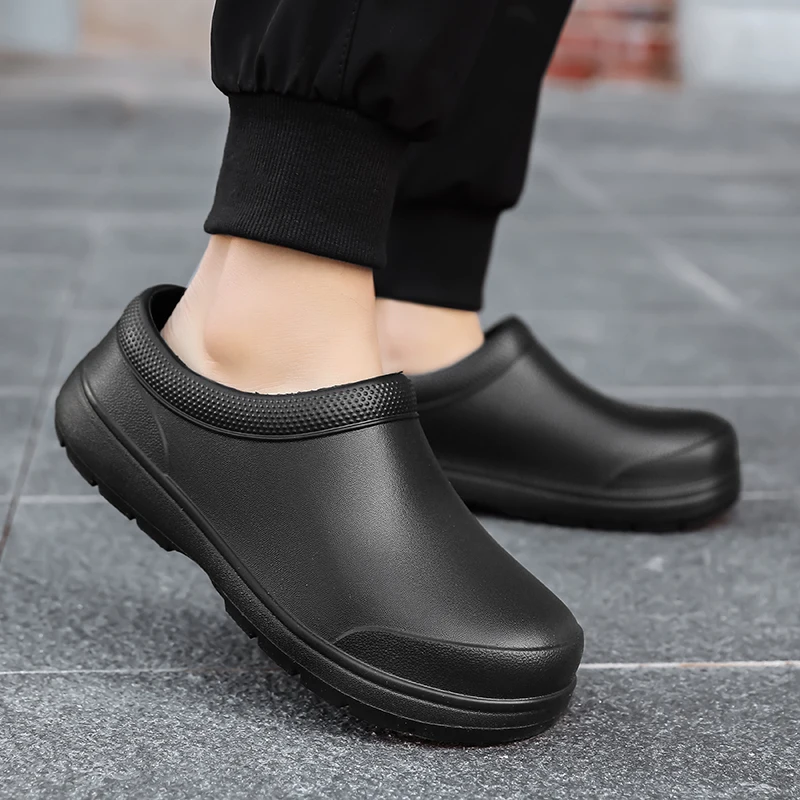 Soft Slippers Anti Slip Sandals Men Women EVA Chef Shoes Non-slip Waterproof Oil-proof Shoes Comfortable Workers Slippers Outdoor Fishing