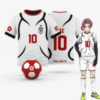 Blue Lock Japan U20 White Cartoon Anime Cosplay Men Jersey Summer Short Sleeve Children Tee Tops 2024 Fashion Women T-shirt 1