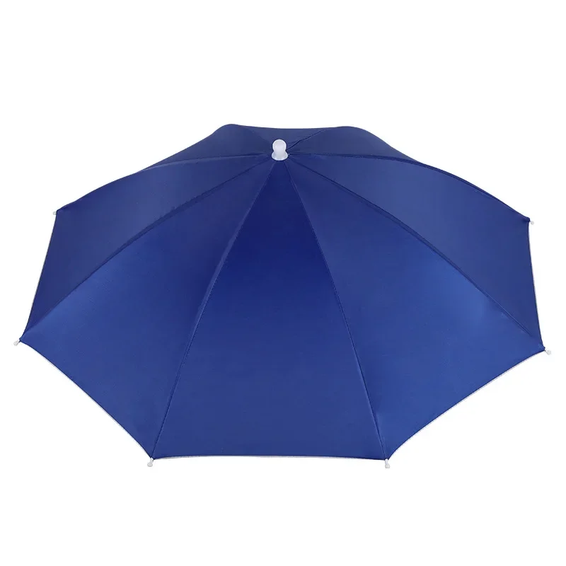 1PC Umbrella Hat Windproof Fishing Head Wearing Sunshade Rain Gear Outdoor Folding Portable Umbrella Camping Beach Head Hats