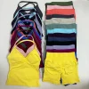 Impact Yoga Set Women Padded Halter Tank Top Scrunch Butt Lifting Gym Shorts Set Summer Sportswear Workout Clothes 2