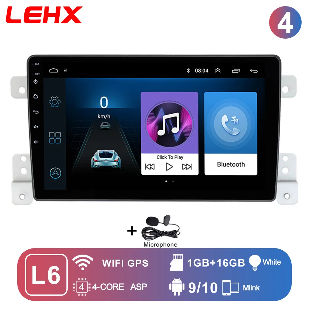 car with movie player LEHX L6Pro 2 DIN Android 10 Autoradio Car Radio Multimedia Video player For Suzuki Grand Vitara 3 2005 - 2015 Carplay gps dvd headrest blu ray player Car Multimedia Players