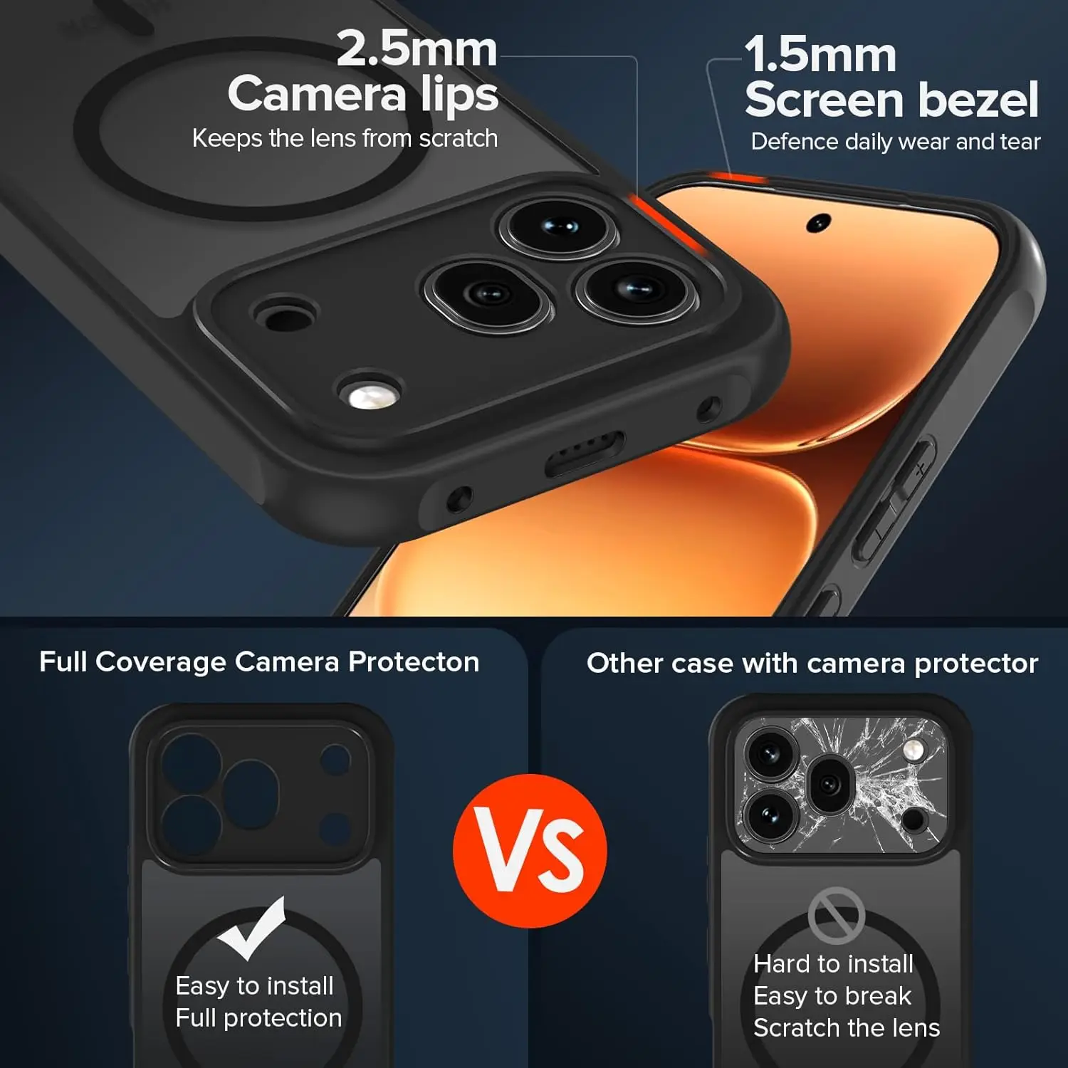 Translucent Magnetic Wireless Charging Hard Matte Case