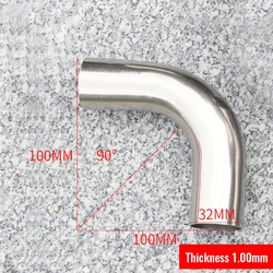 Premium Stainless Steel Tight Radius 90° Exhaust Elbow (32 - 2)