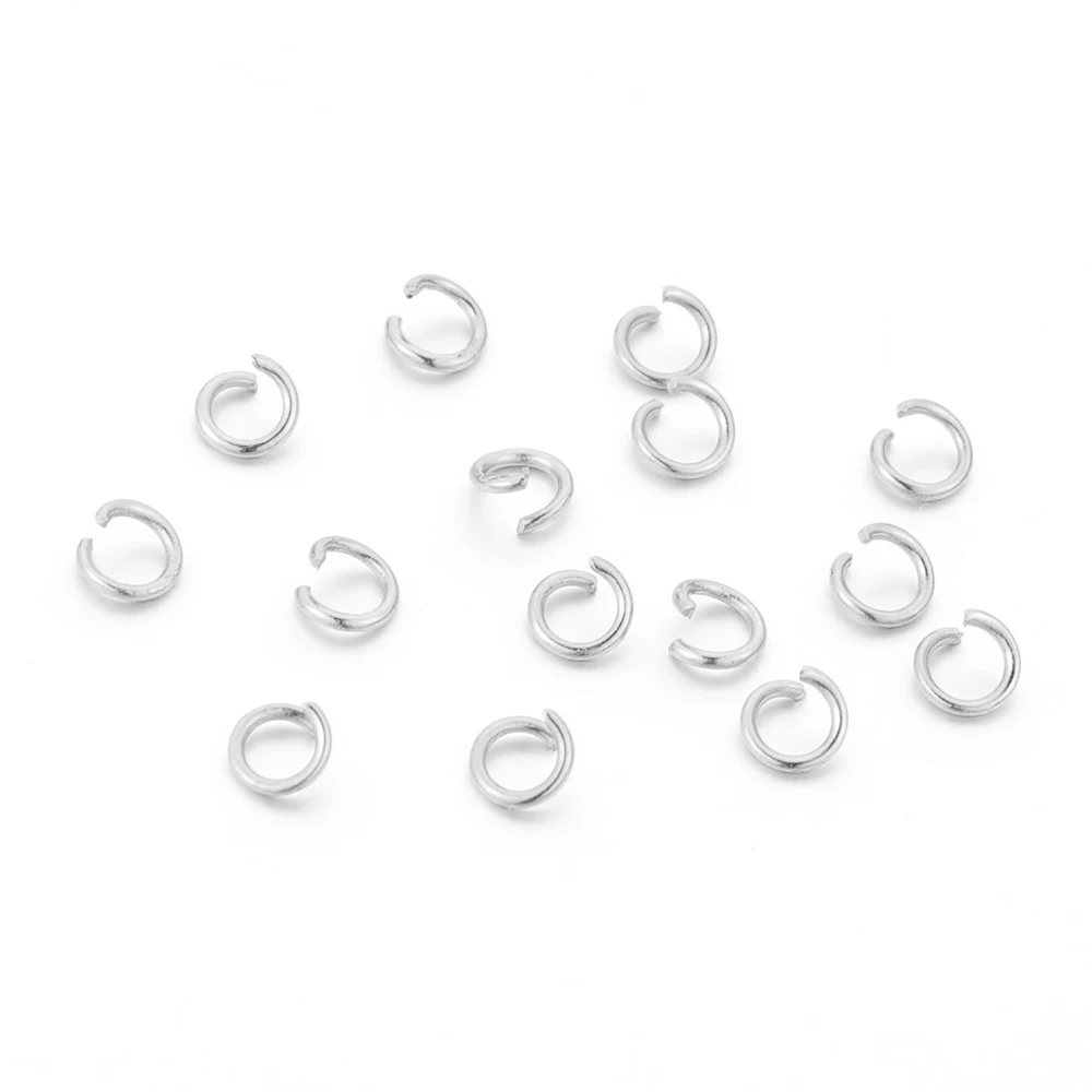 100Pcs Rvs Open Jump Rings 5Mm Sieraden Ketting Split Rings Connectors Voor Diy Geschenken Maken Bulk Groothandel