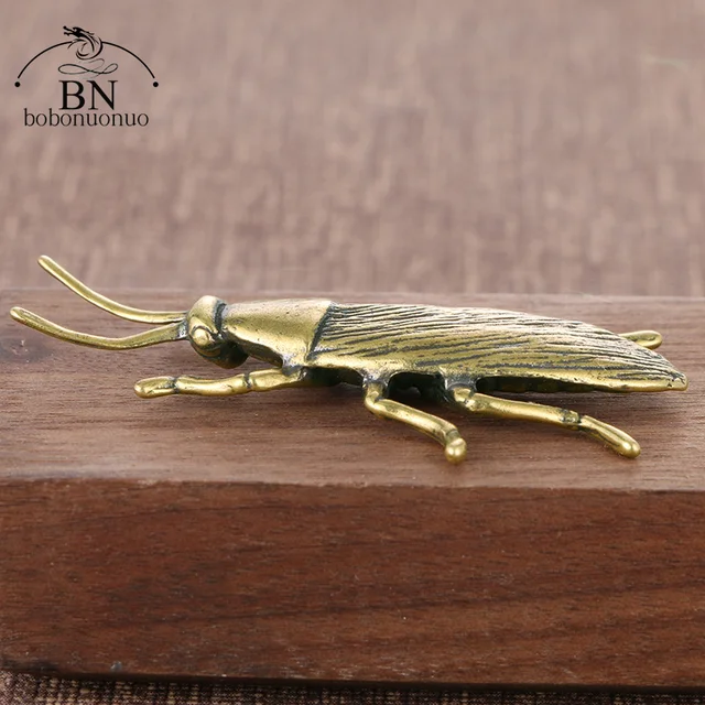 2022 Új Tervezésű Bronz Rovar Csótány Figurák Miniatűr Tea Szilárd Háziállat Vicces Bogár Kézműves Asztali Kis Díszek - Image 5