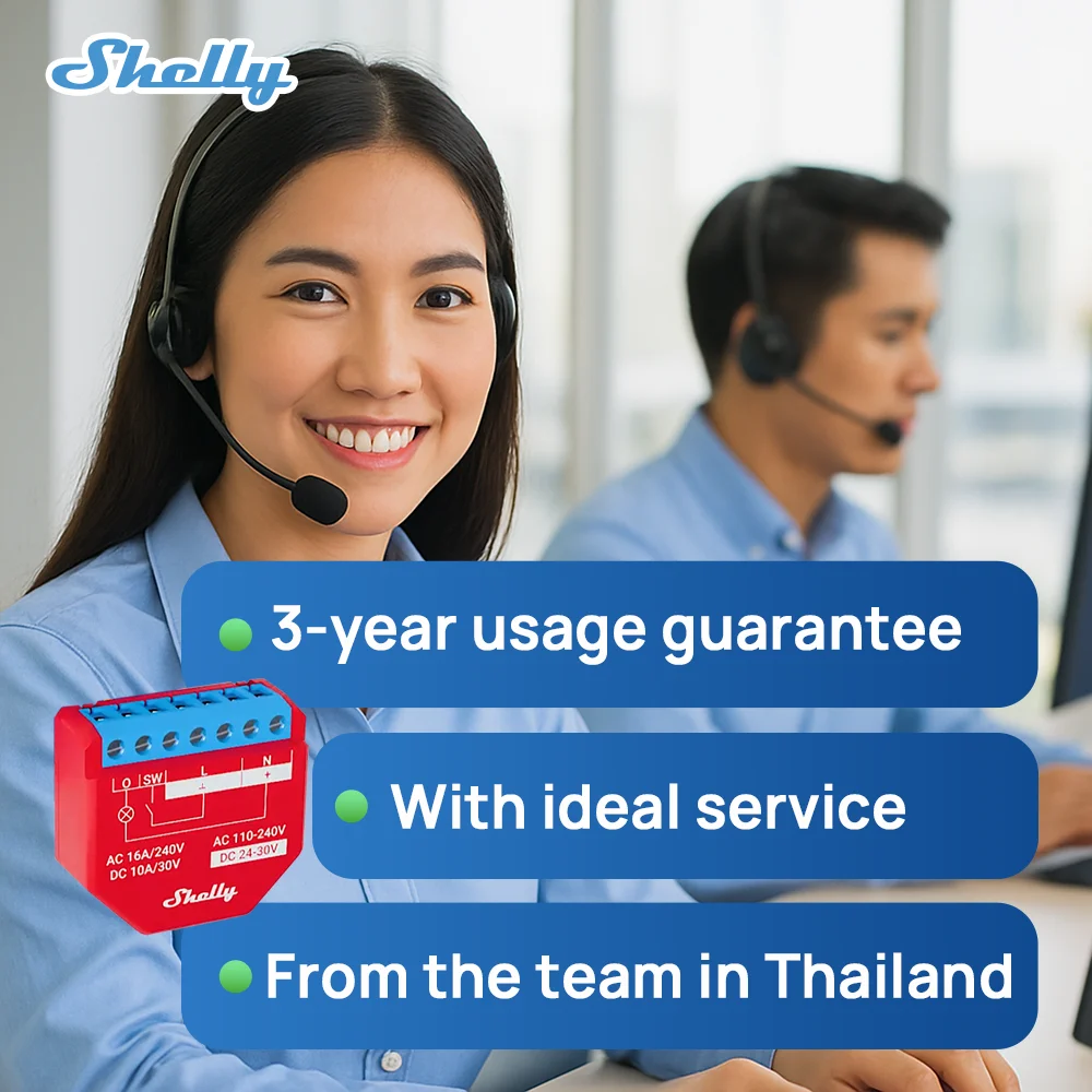 Shelly Plus 1PM 스마트 홈 라이프 WiFi 릴레이 스위치 제어 및 기기 사무용품의 전력 소비 범위 측정