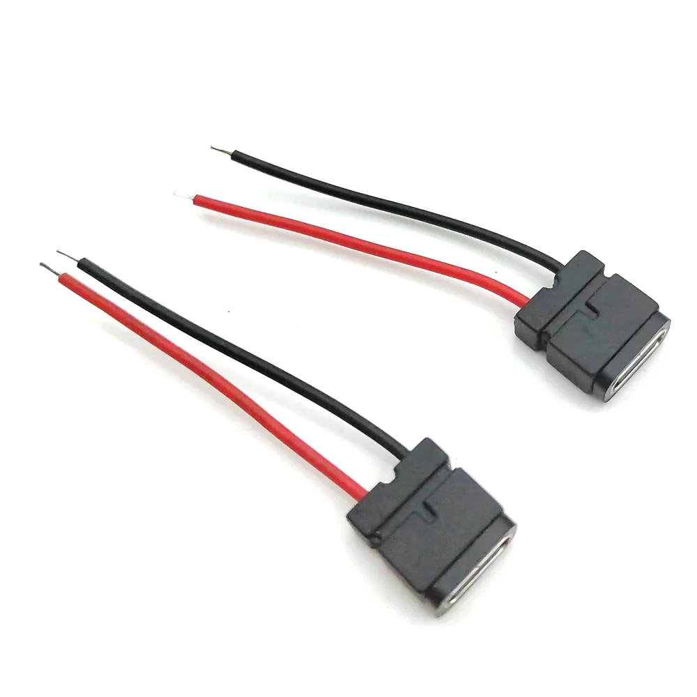 

100Pcs USB Type C Waterproof Connector Welding Wire Female Socket High Current Fast Charging Type -c Female Port Charging Jack