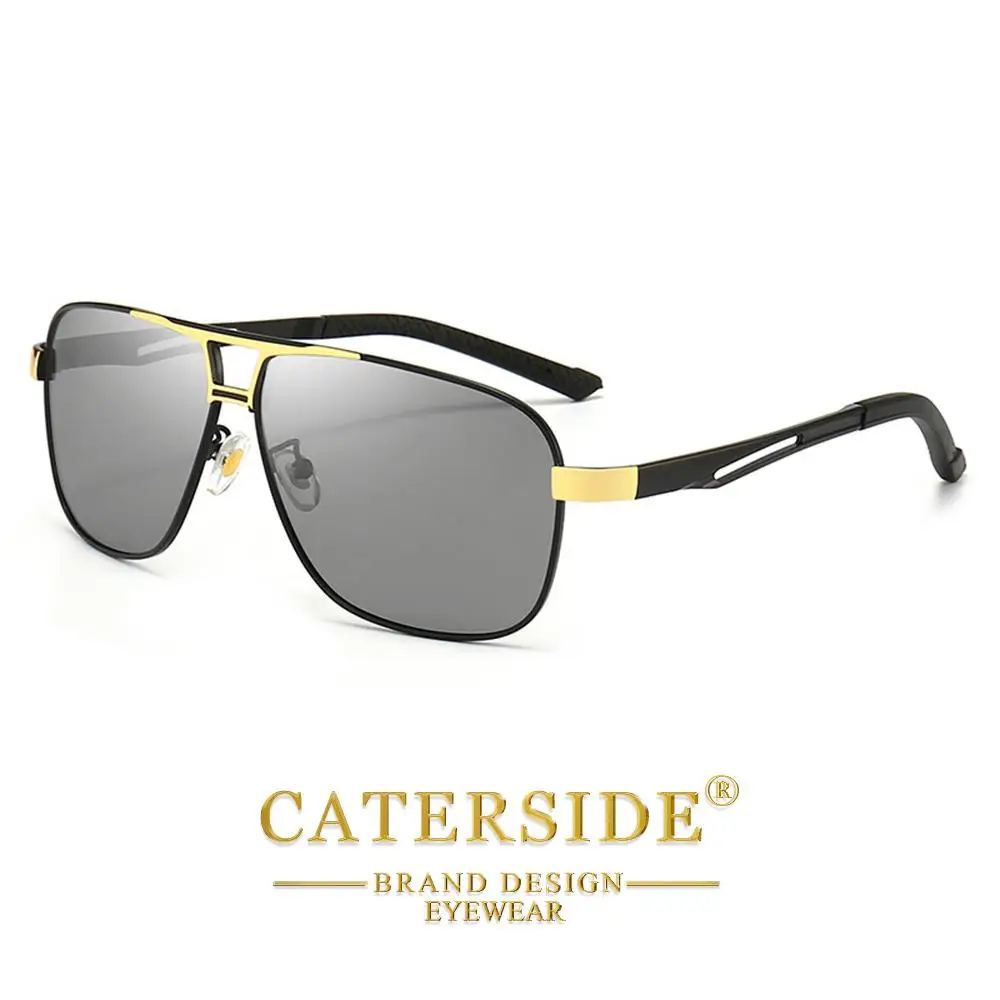 CATERSIDE Retro Herren-Pilotenbrille mit ovalem Rahmen, Sonnenbrille für Damen, modische Sonnenbrille für Outdoor, Reisen, Business, Festival, Geschenkbrille – Detail 6