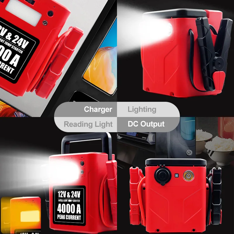 Power Force 56000Mah Auto Jump Starter 12V/24V Corrente Di Picco 4000A Booster Jump Starter Per Camion Diesel Pesante