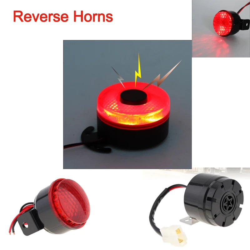 12V Reversing Signal Horn Powerful Buzzer Siren with Light Alarm Speaker Claxon Police Siren for Car Corneta