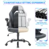 JHK Ergonomic Office Computer Home Gaming Desk Chair Adjustable PU Leather Racing Chair Flip-up Armrest For Christmas Furniture 5