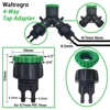 Drip Irrigation System 1/4'' Hose Adjustable 13CM Sprinkler Kit 4-Way Micro Watering Flow for Garden Flowers Vegetables 4