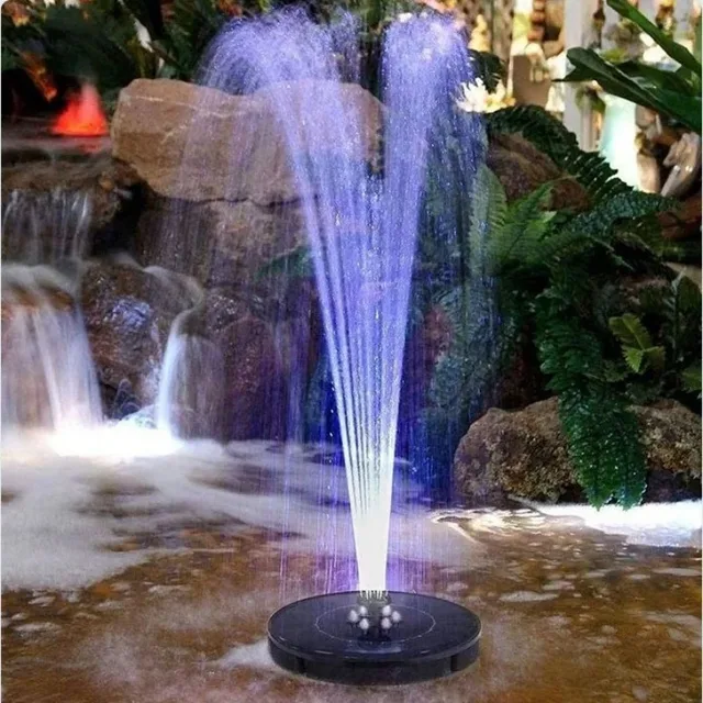 Floating Solar Fountain Garden Waterfall Fountain Pool Pond Bird Bath Solar Panel Powered Fountain Water Pump Garden Decoration