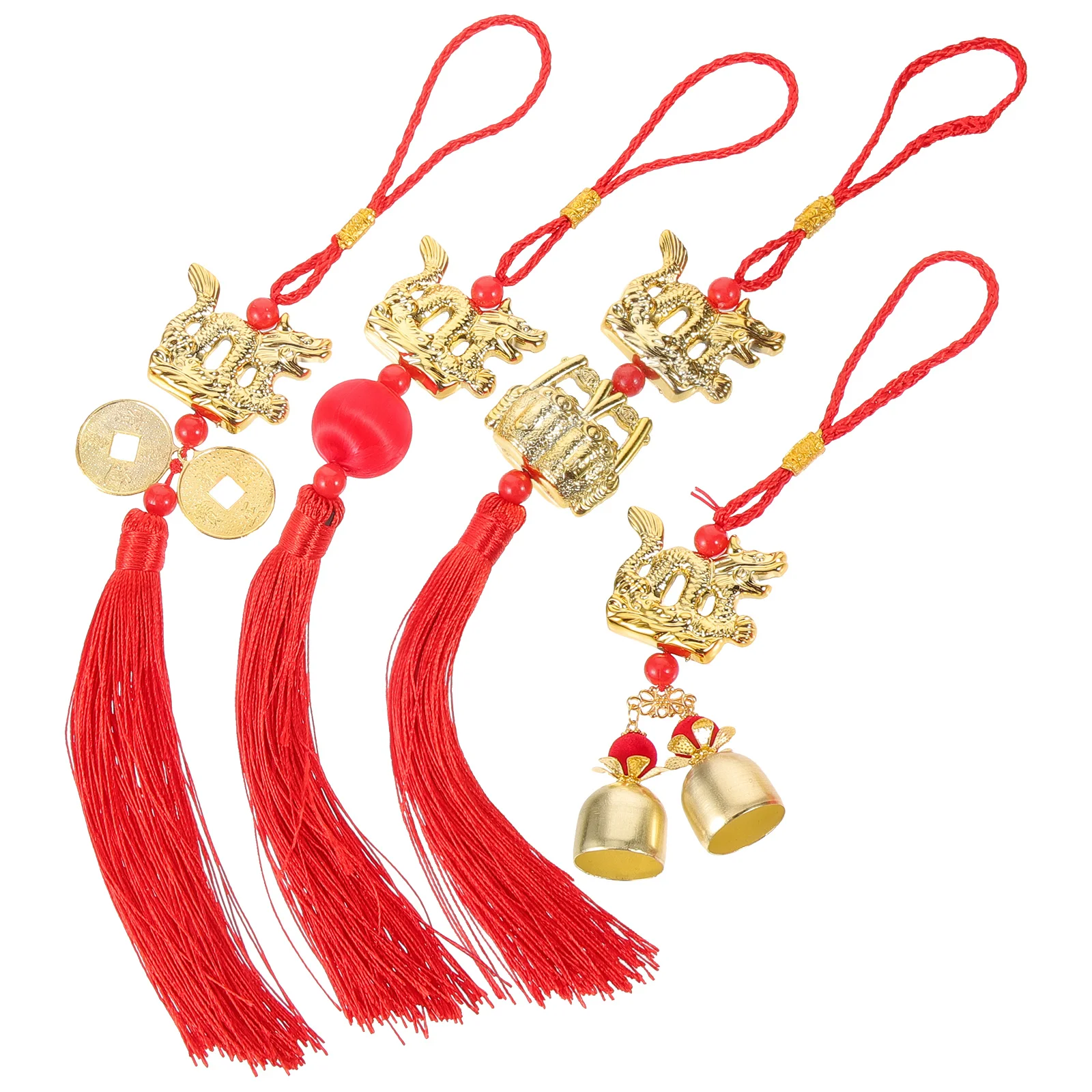 

Chinese Style Tassel Dragon Pendant Pendant For Car Hanging Pendant Bonsai New Year Decorations (Mixed Style)