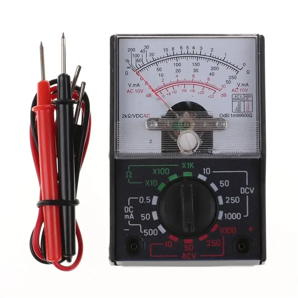 MF-110A Analog Multimeter With Test Pen Dc/ac Voltmeter Analog Meter 250ma Ammeter 250V Tester Mf-110a 1000V Multimet X1X6