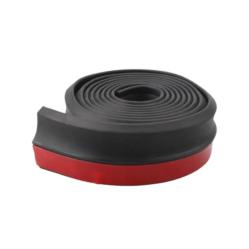 Durable Rubber Front Bumper Protector Strip - 2.5 Meters, Anti-Kick & Anti-Scratch Lip Decoration