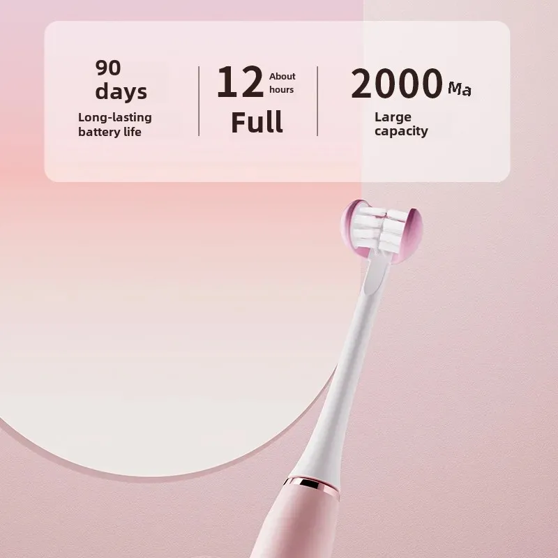 Adult Triple-face Electric Toothbrush Rechargeable Waterproof Magnetic Levitation Sonic Vibration Soft Bristle