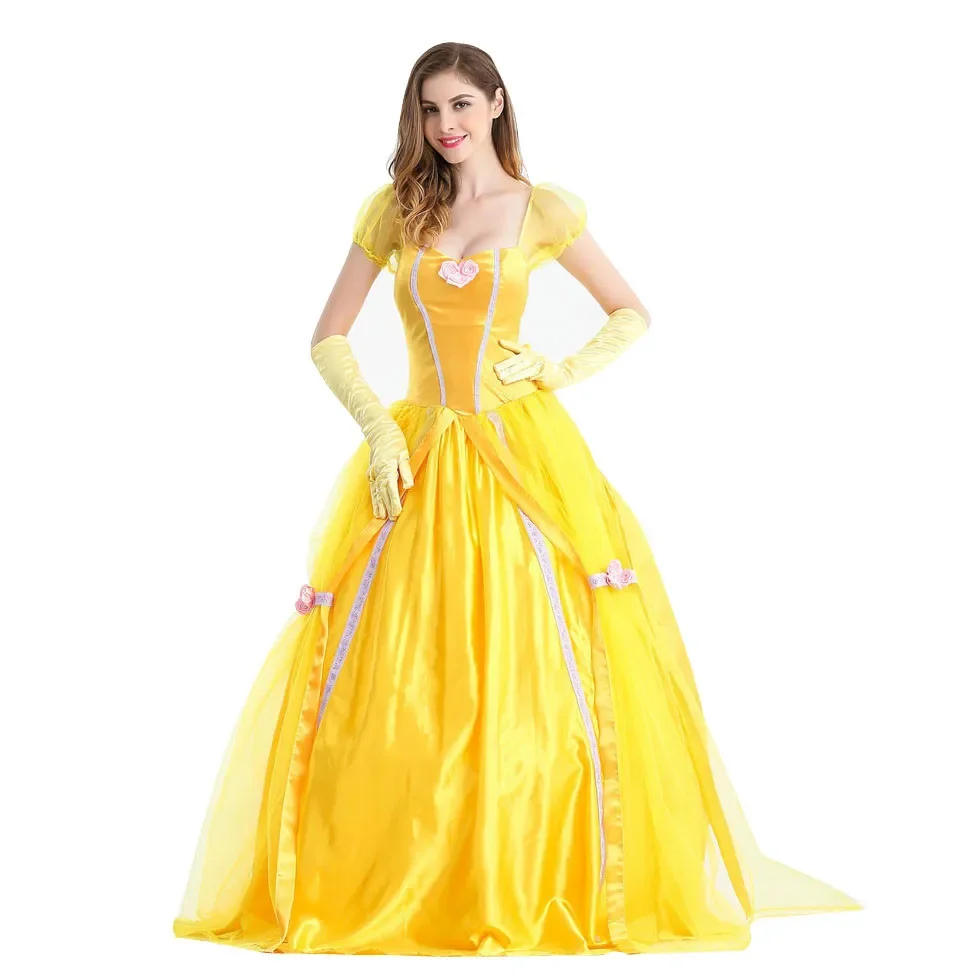 

Halloween Belle Adult women Costumes Women Adult Dresses Party Fancy Girls Long Princess Female Anime Cosplay