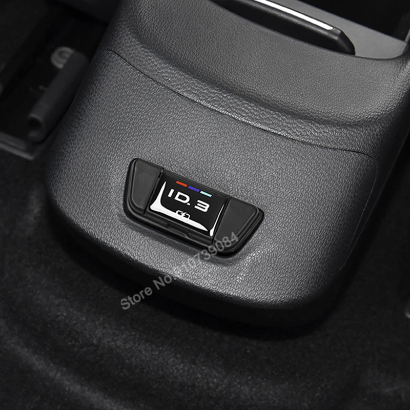 Car Rear Console Center USB Charging Port Cover Dust Protector Sticker