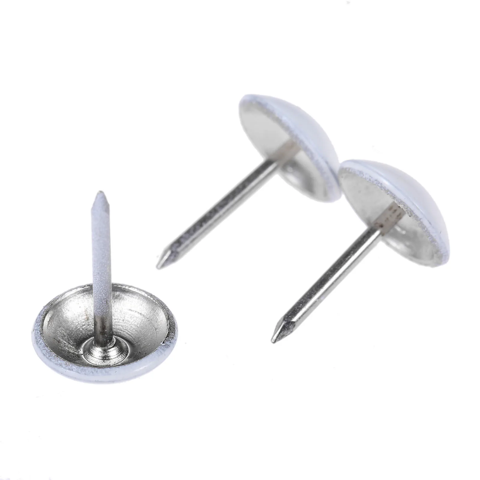 Upholstery Nail 100Pcs White Metal Upholstery Nail Furniture Tack Stud Pushpin Modern Nails Home Accessories 11*17mm Jewelry Case Box Sofa Decor
