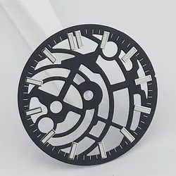28.5mm Multicolor Luminous Skeleton Watch Dial (Black dial)