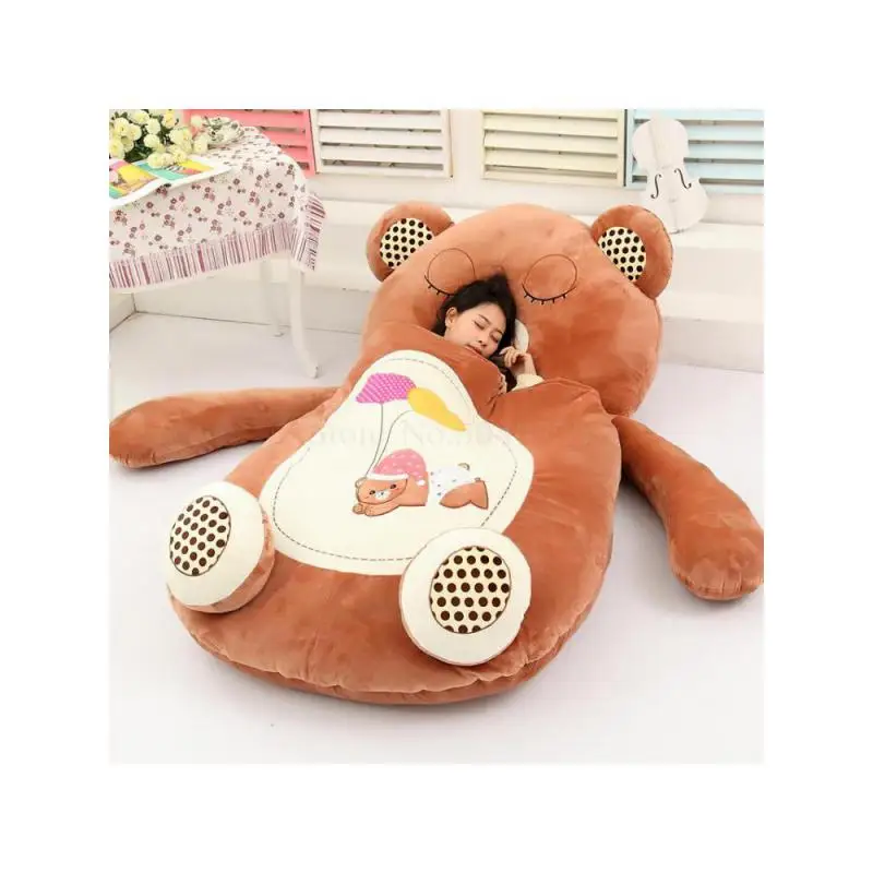 Cartoon cute animal bear child bed lazy couch tatami doll bed seat sleeping pad removable and washable