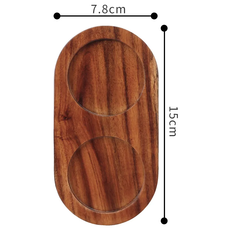 Pepper Mill Tray for Salt and Pepper Seasoning Bottle Solid Wooden Fruit Plate Kitchen Organizer Storage Home Decoration Trays 4