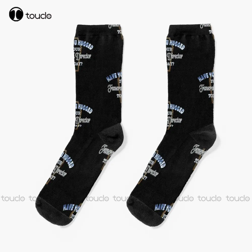 

Have You Hugged Your Funeral Director Today Socks Workout Socks Women Personalized Custom Unisex Adult Teen Youth Socks Funny