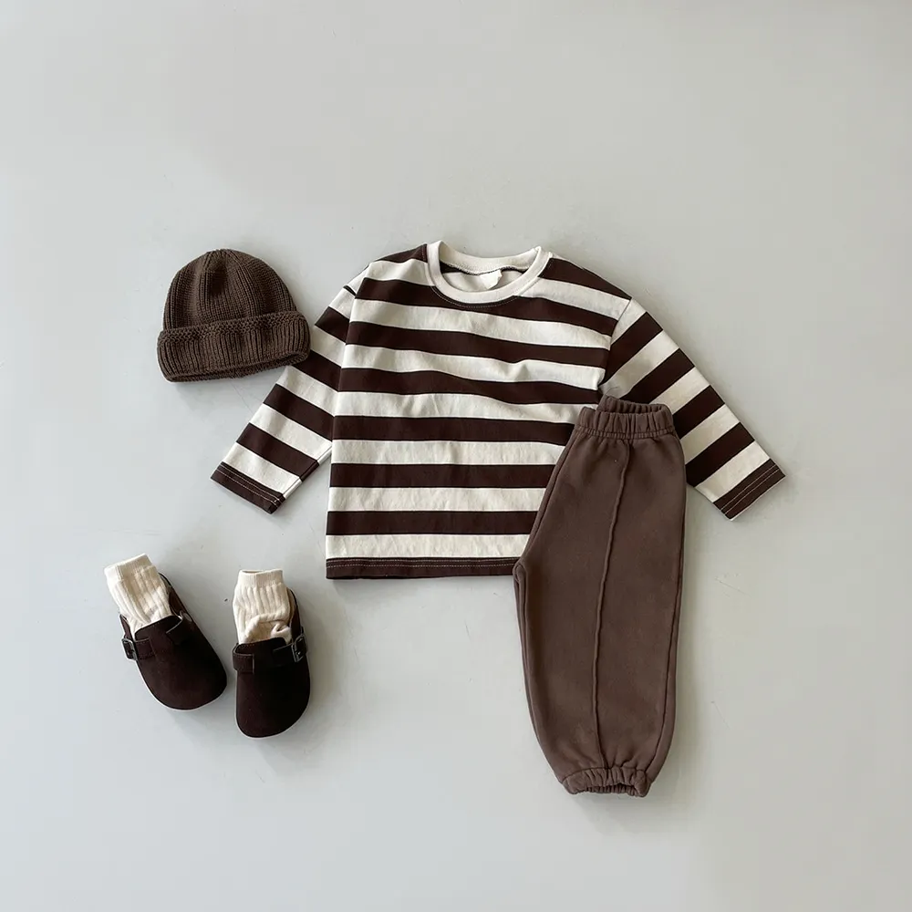 Autumn Children's Cotton Harlan Loose Baby Pants Solid Boys and Girls Casual Sports